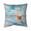 Begin Home Decor 20 x 20 in. Sailboat Landscape-Double Sided Print Indoor Pillow 5541-2020-CO76